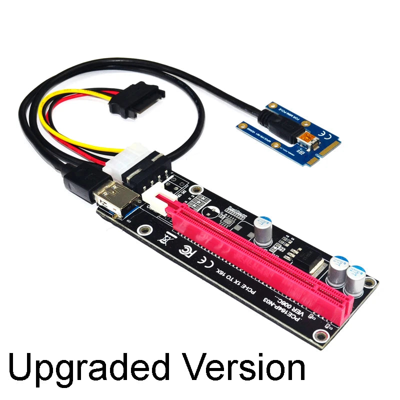 Mini PCIe vers PCI express 16X Riser pour ordinateur portable carte graphique externe EXP GDC BTC Antminer Miner mPCIe vers PCI-e slot carte minière