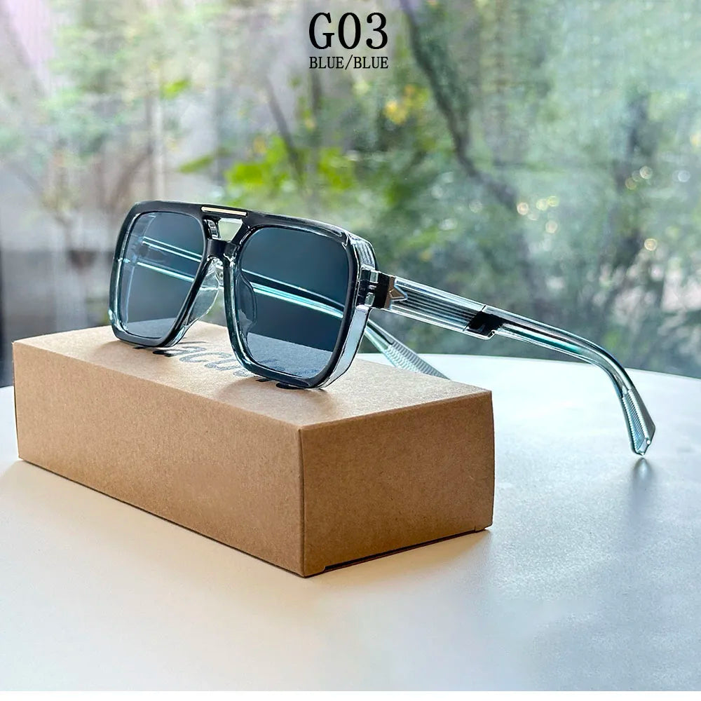 Lunettes de soleil carrées pour femmes à la mode — vintage, hommes, 2026
