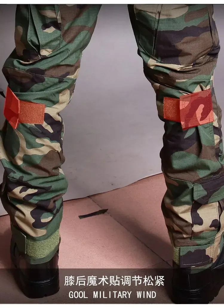 Tenues de sport tactiques d'extérieur, uniformes d'entraînement, ensembles de chasse camouflage, chemises et pantalons de randonnée pour hommes