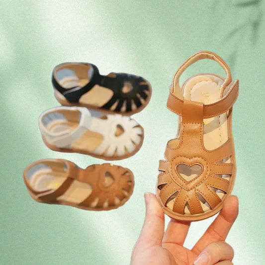 Enfants filles mignon pieds nus sandales d'été en cuir plat Enfants robe de soirée chaussures enfant en bas âge enfants aiment fond souple