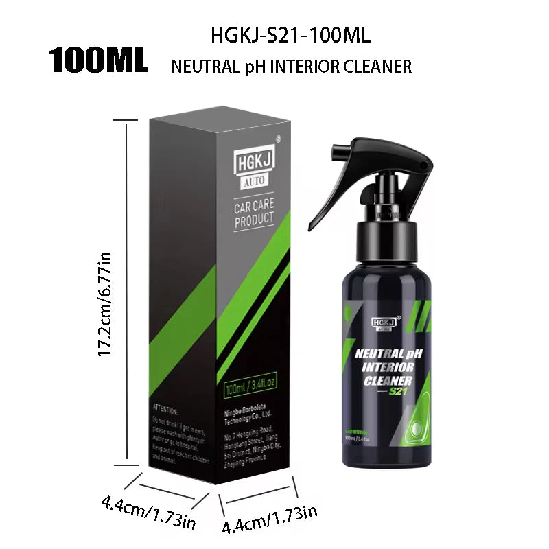 Car Interior Cleaner, Roof Cleaner, Leather, Flannel, Woven Fabric, Waterless, Multi-Purpose Automotive Dashboard Cleaning Tool HGKJ S21