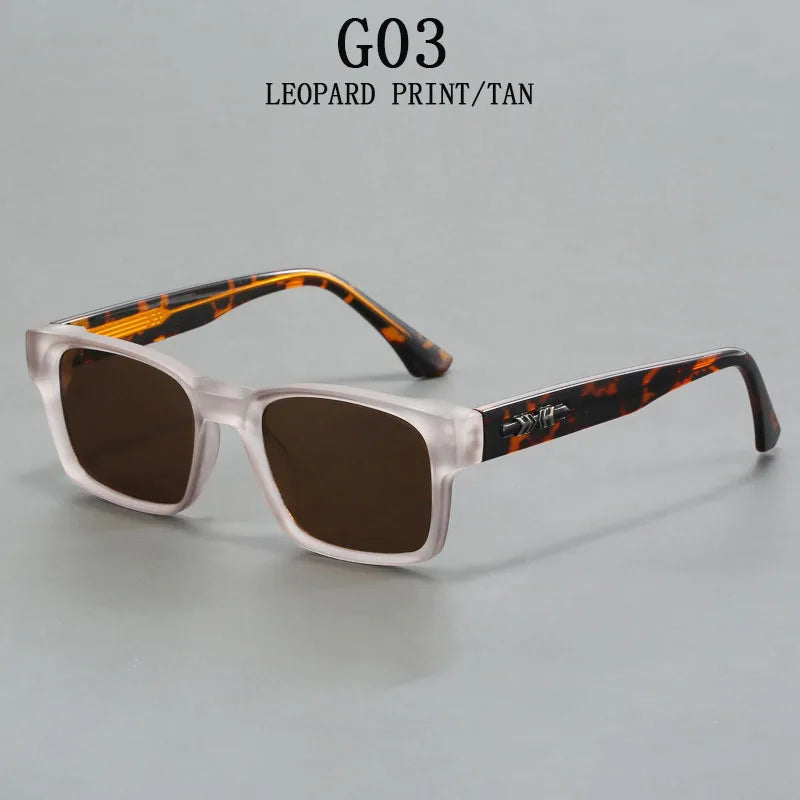 Vintage Polarized Sunglasses for Men, Square Sunglasses for Women, Fashionable Trendy Eyeglasses, Gafas De Sol Hombre, Lunette Soleil Femme