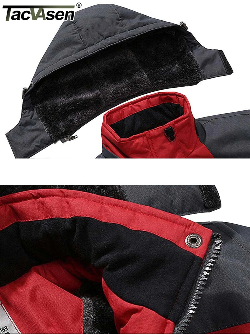 Veste Montagne Polaire Homme — Randonnée Capuche Amovible Ski Snowboard Parka