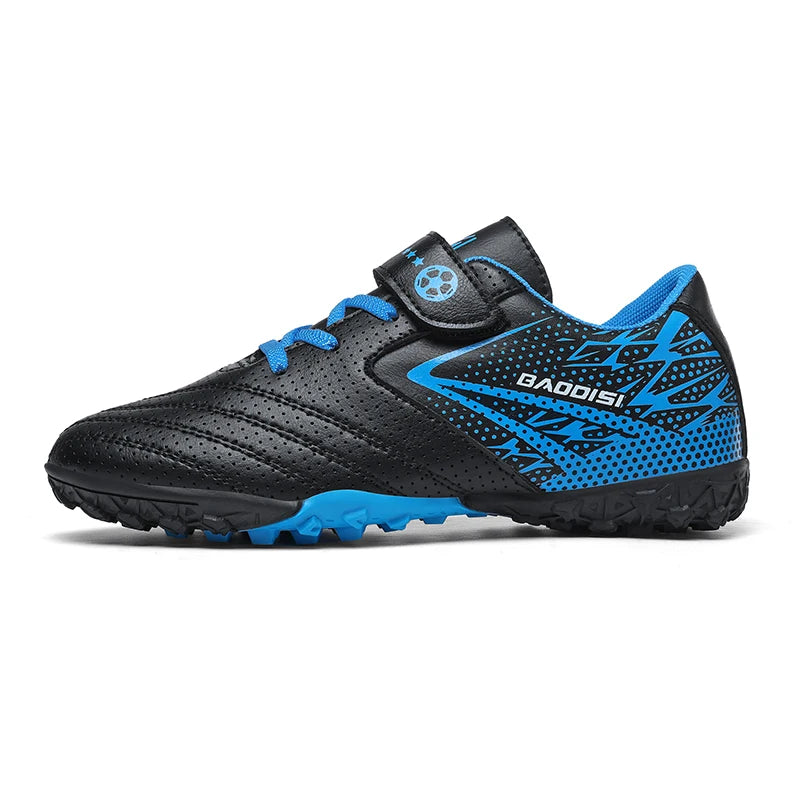 Sxfdneay Chaussures de Football Futsal Enfant Garçon — Cuir Verni, Semelle TPR, Intérieur