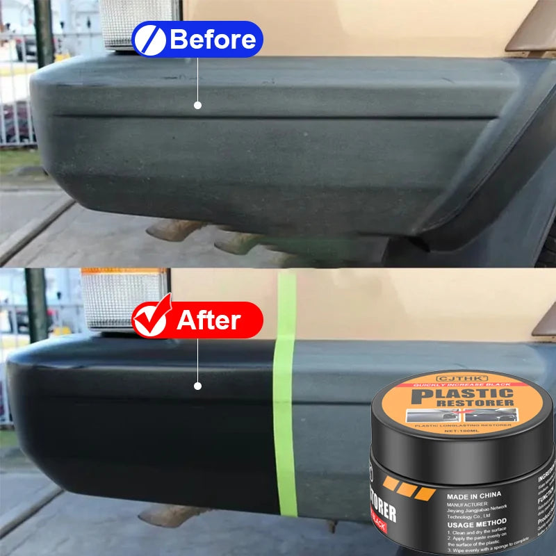 Restaurateur de plastique de voiture retour au noir brillant Auto intérieur cuir et panneau renouvellement cire revêtement Agent Auto vernis et réparation revêtement