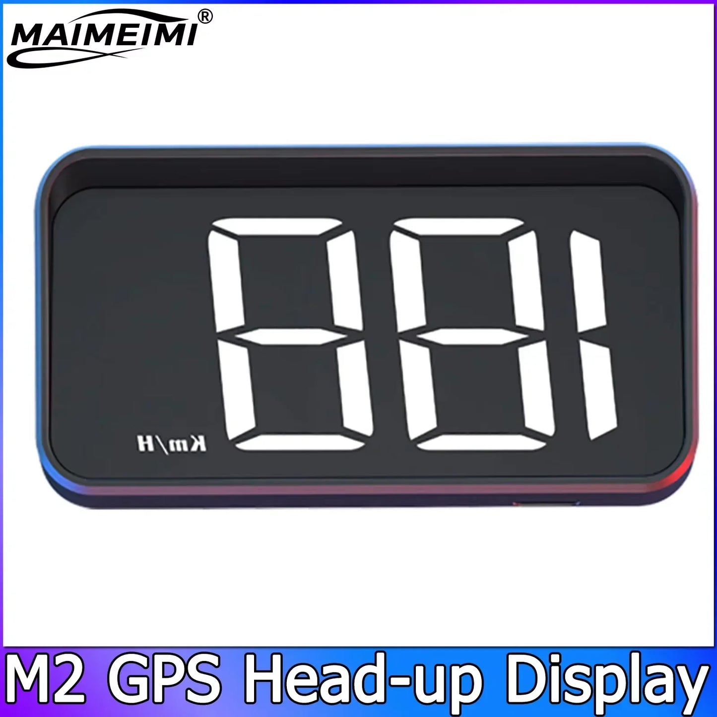Velocímetro universal KMH M2 GPS HUD Pantalla frontal para coche Cable USB Plug & Play Sistema de doble satélite GPS y Beidou