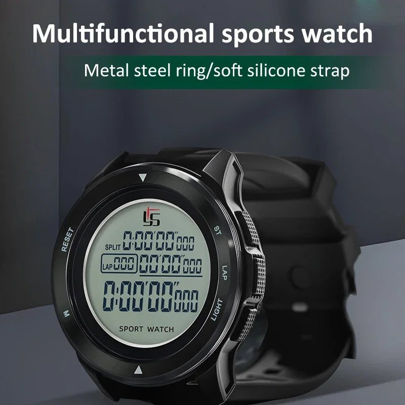 Chronomètre Sport Numérique Arbitre Football — LCD Rétro-éclairé, 100 Mémoires, Bracelet Silicone