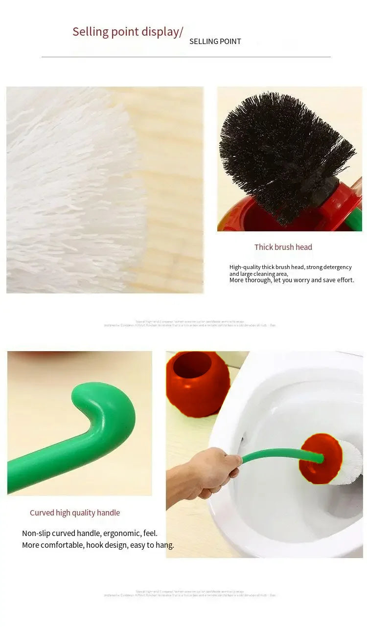 Juego de escobillero rojo, creativo y encantador, sin forma, accesorios de baño, 1 pieza