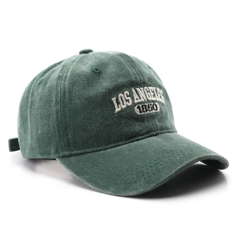 Men Women Embroidered Letter Baseball Cap Vintage Fashion Solid Adjustable Outdoor Sports Snapback Hat Distressed Gorras