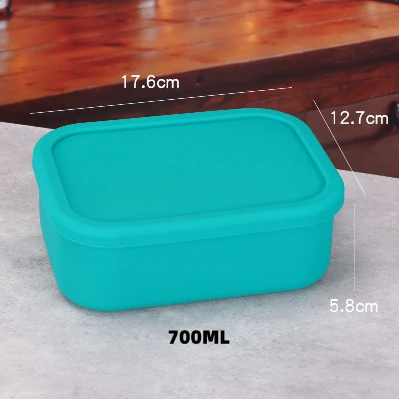 Conteneur à déjeuner en silicone boîte bento — anti-fuite, sans BPA, lavable au lave-vaisselle