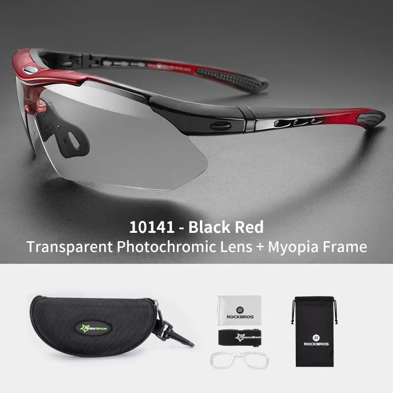 Lunettes de cyclisme photochromiques — vélo, sport extérieur, décoloration, VTT, route