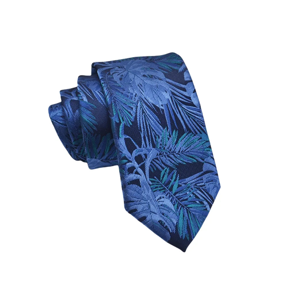 Corbata de jacquard de alta calidad para hombre, diseño floral de 8 cm, accesorios de corbata para uso diario, camisa, traje, corbata, regalos para fiestas de boda, corbata