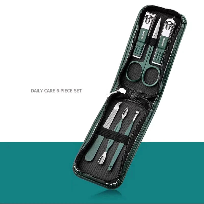 Ensemble de ciseaux à ongles pour hommes et femmes — coupe-ongles, outils beauté, manucure, ménage, portable, 6 pièces