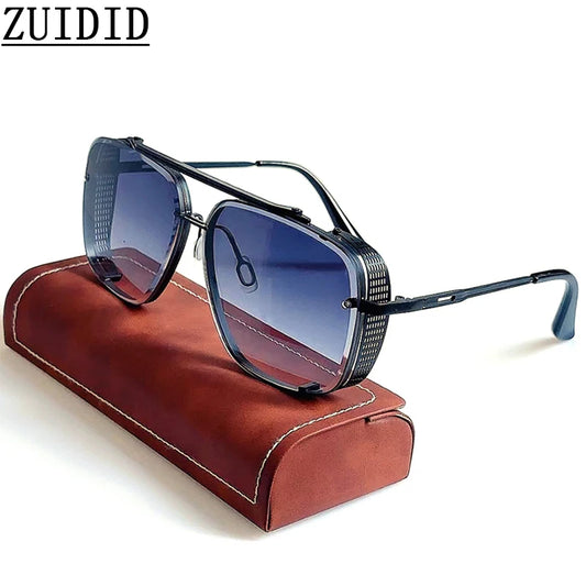 Gafas de sol vintage Steampunk, gafas de sol Punk de gran tamaño para hombres, gafas de sol cuadradas retro a la moda para mujeres, Gafas de Sol Hombre Lunette Soleil Femme