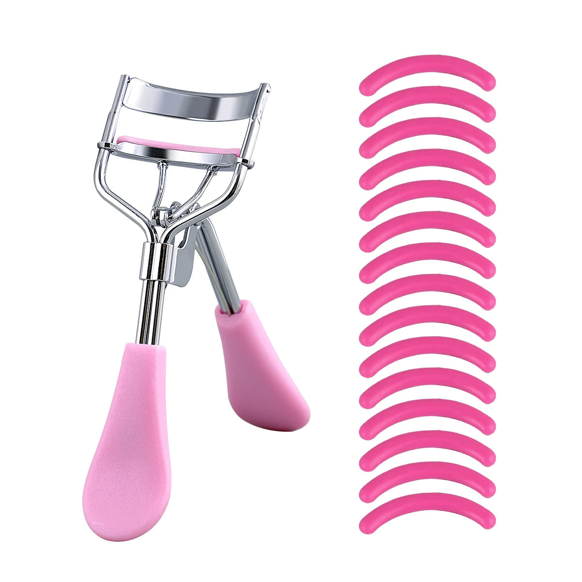 Recourbe-Cils Portable avec 15 Coussinets Silicone — Extension & Bouclage Cils