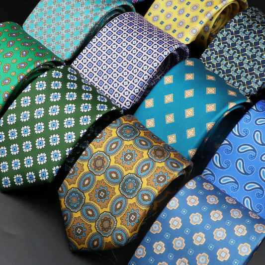 51 Styles Men's Silk Ties Jacquard Striped Plaid Floral Tie Accessories Daily Wear Shirt Suit Necktie Wedding Party Gift