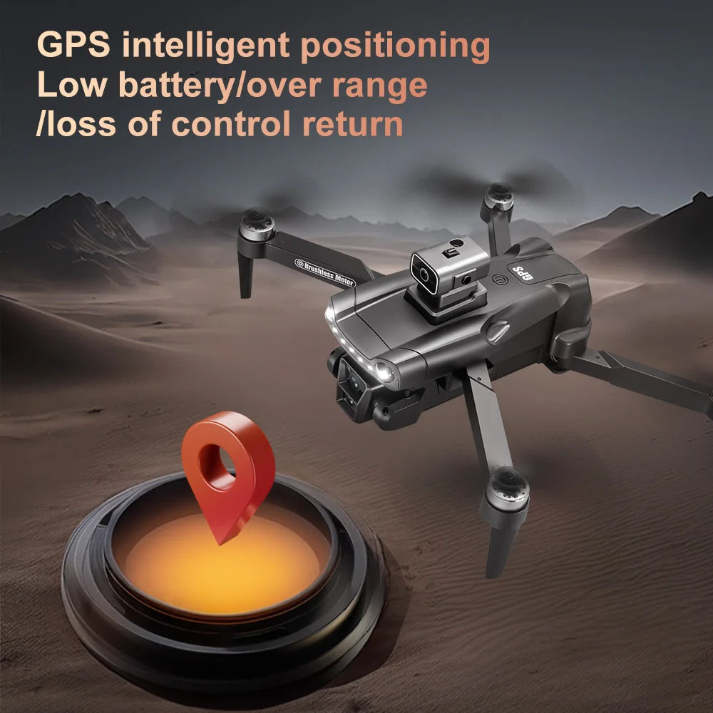 Drone GPS professionnel 4K/8K — double caméra HD, moteur brushless, 5G WiFi FPV, quadricoptère RC