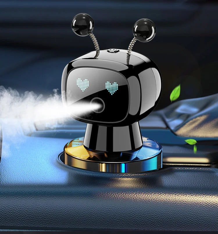 Désodorisant de voiture Intelligent diffuseur d'arôme de voiture Rechargeable AI yeux intelligents 4 niveaux de diffuseur de voiture Intelligent réglable cadeau