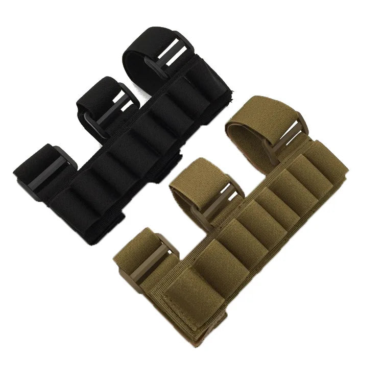 Pochette pour chargeur de 8 balles de chasse en plein air, pochette à cartouches détachable pour bras avec sangle de maintien pour fusils de calibre 12/20