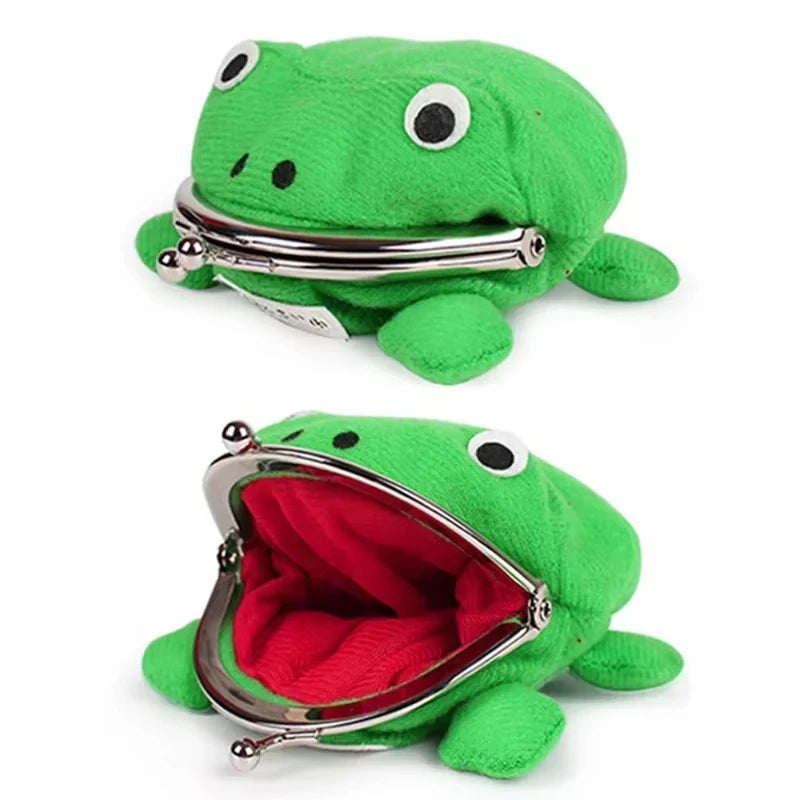 Sac à Main Grenouille Peluche Anime — Baiser Serrure Drôle Jeu de Rôle