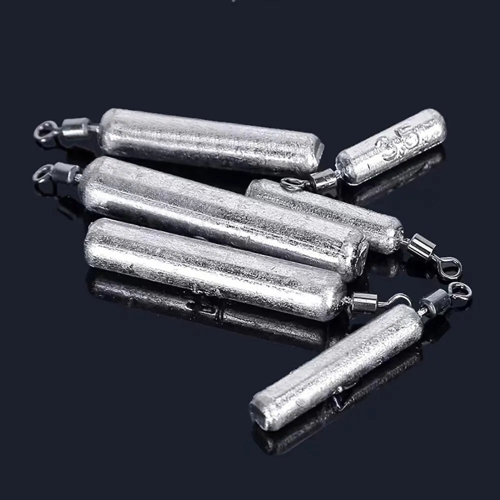 Le poids de pêche 15pcs/lot plombs 7 moules 3.5g 5g 10g tube 20g 14g 子弹铅 pendentif en métal verticale pince outil Sast Pesca kit de pêche en mer