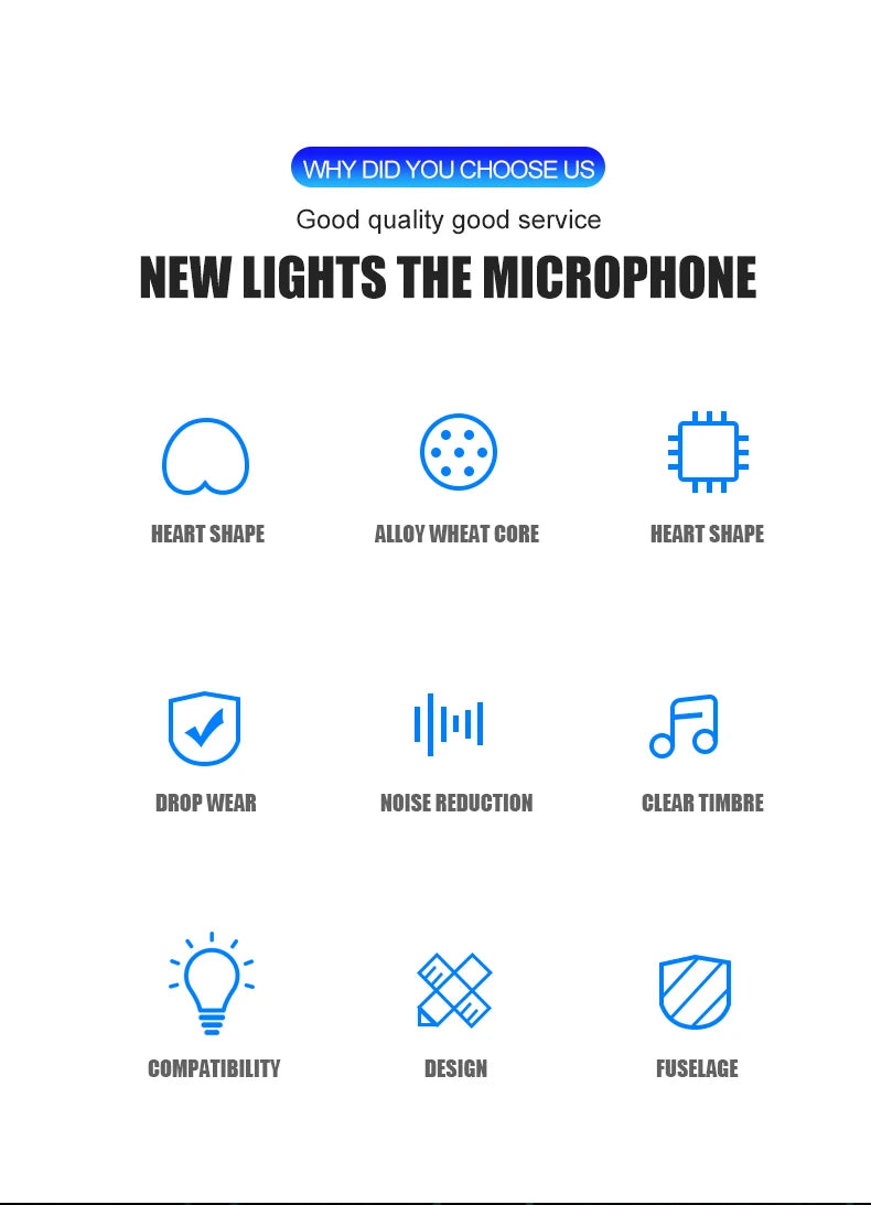 Microphone USB à condensateur RGB – Micro filaire pour gaming, podcast et streaming sur PC et laptop