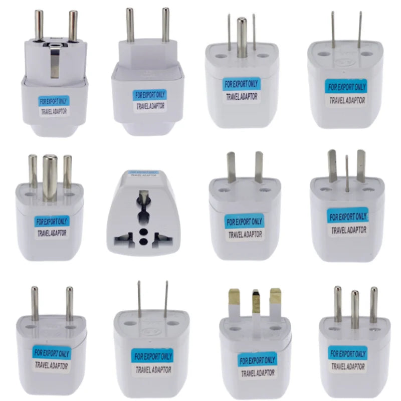 Adaptador de enchufe de EE. UU. a UE Corea KR Euro Europeo a América China Canadá Reino Unido AU Adaptador de viaje universal Convertidor de CA Adaptador de corriente