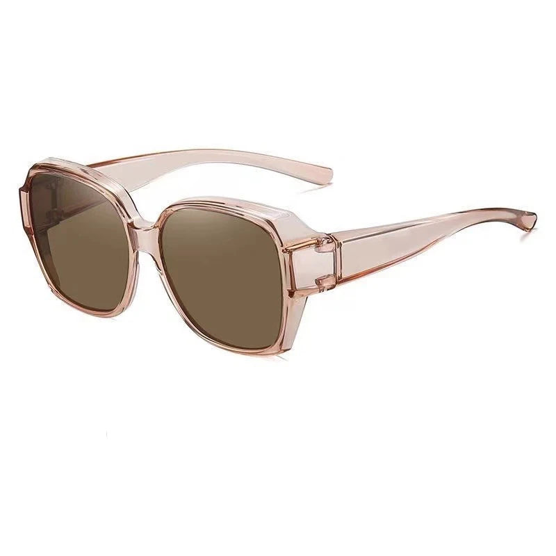 Lunettes de soleil polarisées rondes à la mode, couverture sur myopie, lunettes de Prescription portables pour hommes et femmes, Vintage, pour la pêche et la conduite
