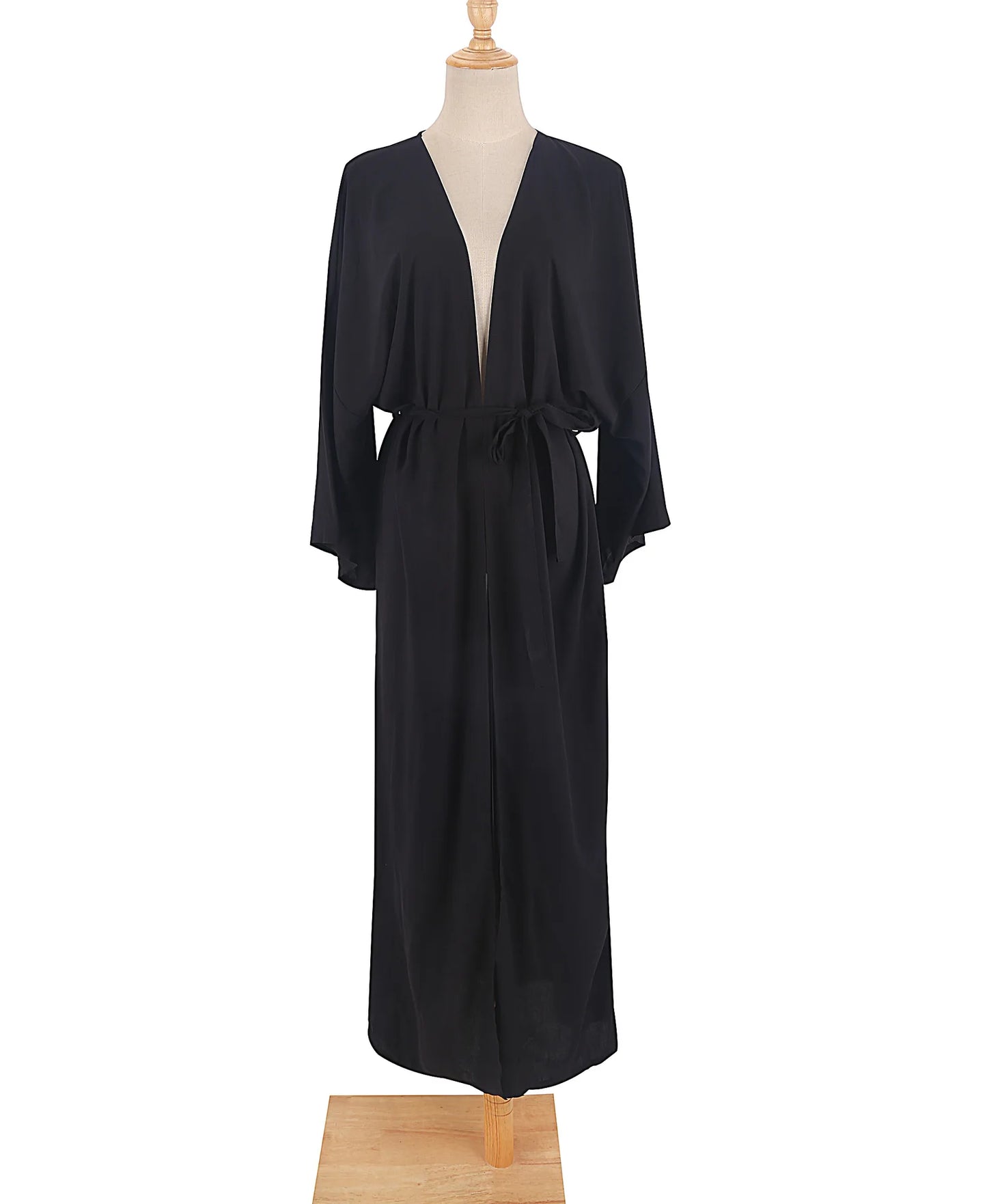 Robe de Plage Longue avec Ceinture pour Femme, Kimono Sexy, Cardigan d'Été, 5 Couleurs Unies