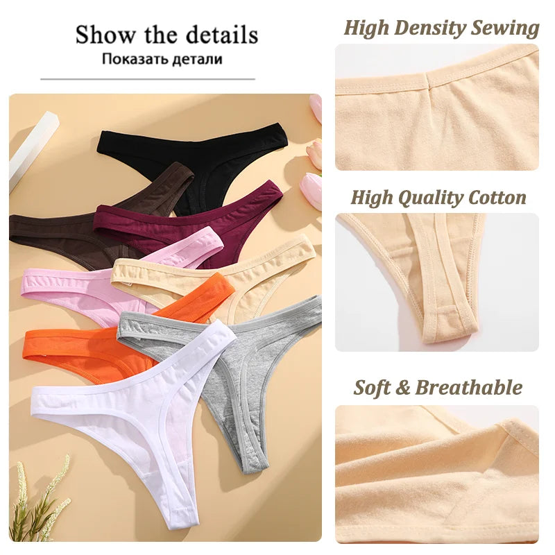 String Sans Couture Coton Femme — Lot de 3 Pièces Confort Quotidien