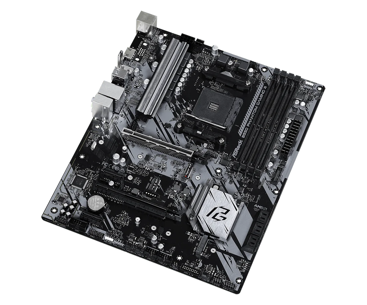Carte mère ASROCK B550 PHANTOM GAMING 4 AMD B550 ATX pour socket AM4 AMD Ryzen 5600X 5800X 5900X 3600 DDR4 PCIe 4.0 M.2 PCI-E