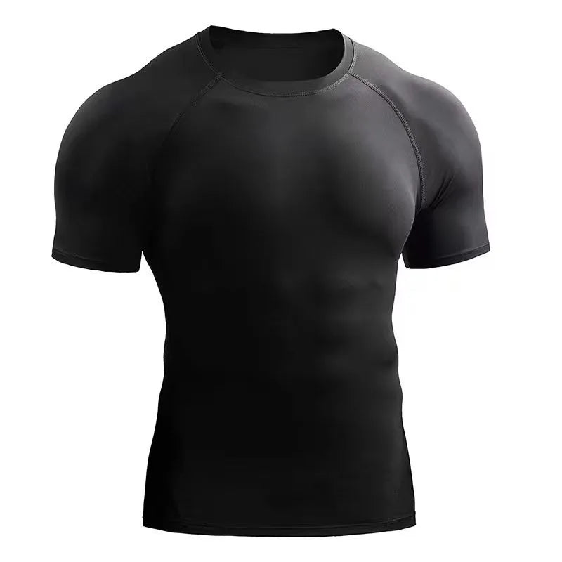 T-Shirt Fitness Extérieur Séchage Rapide Homme — Course Yoga Extensible Ajusté