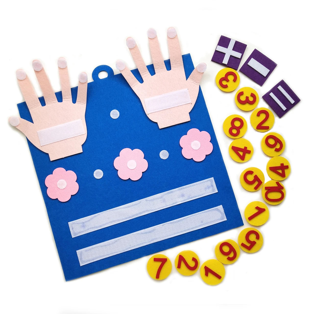 Juguetes Montessori para niños pequeños, números de dedos de fieltro, juguete de matemáticas, conteo, educación temprana, juego de aprendizaje para niños, inteligencia