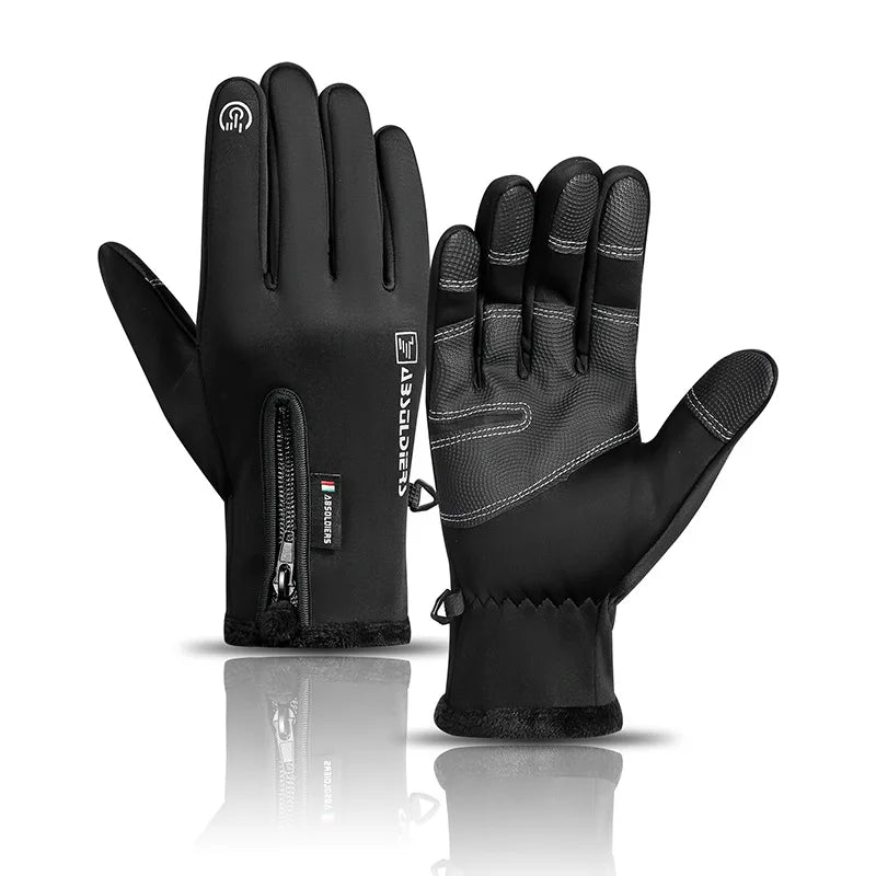 Gants de pêche imperméables d'hiver, 2 doigts, coupe-vent, pour femmes et hommes, Protection chaude en velours, gants de pêche au poisson