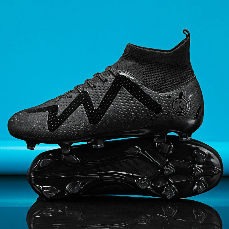 ACTLASO Chaussures de Football FG/TF Homme Cuir — Crampons Sol Mou, Pelouse EU 35–48