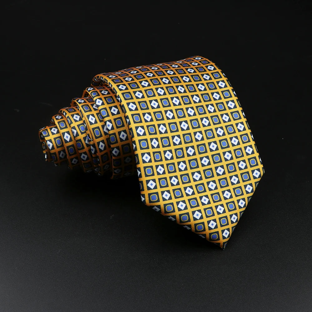 51 Styles Men's Silk Ties Jacquard Striped Plaid Floral Tie Accessories Daily Wear Shirt Suit Necktie Wedding Party Gift