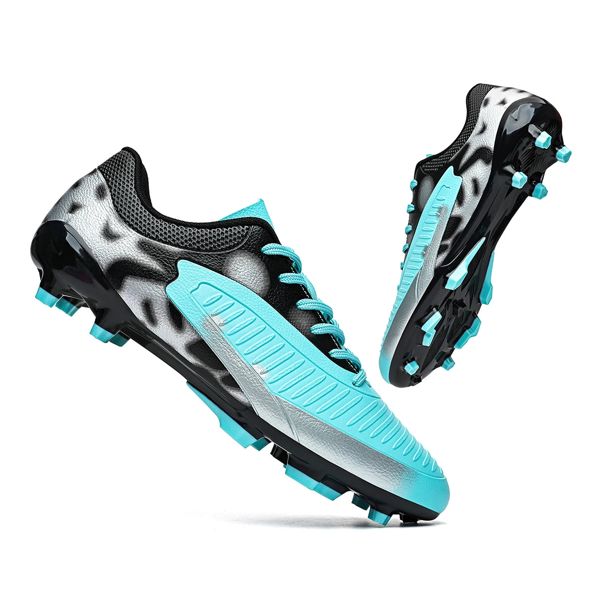 Chaussures de Football Adulte AG/FG Crampons TPU — Tige PU Texturée, Terrain Herbe EU 35–46