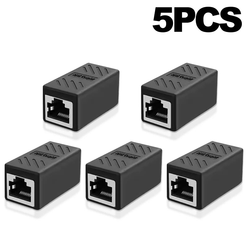 RJ45 Cat7 Cat6 Coupler, Ethernet Adapter, Gigabit Interface, Network Extension Converter, Female to Female Connector, Extension Cable