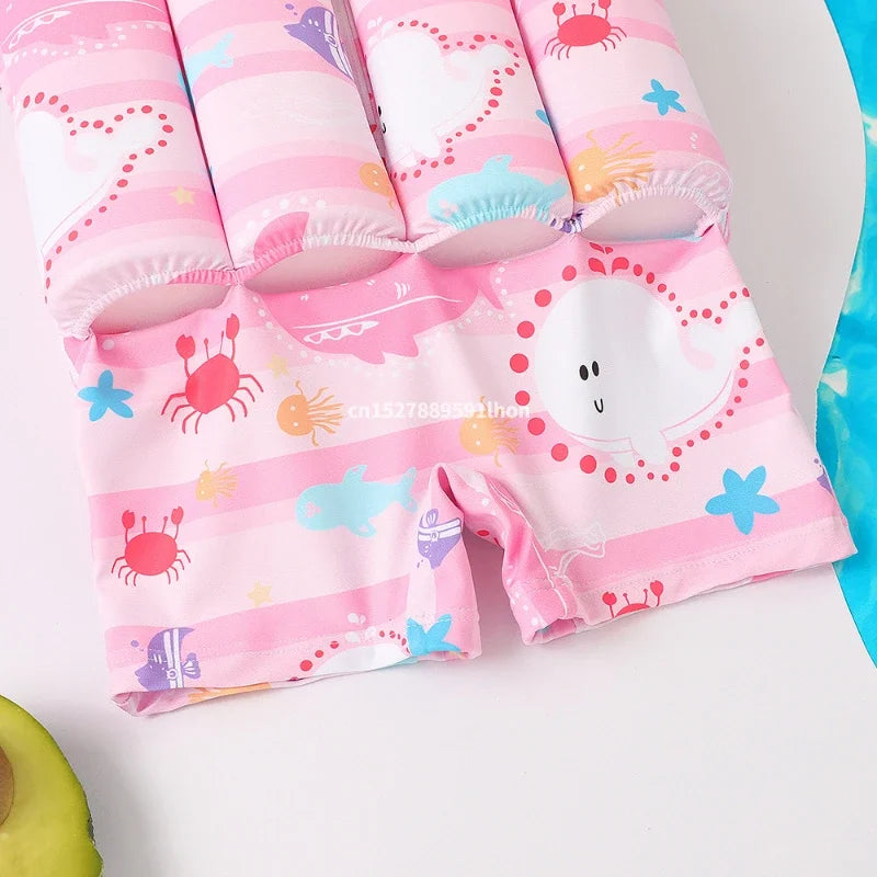 Maillot de Bain Flottabilité Enfant — Dessin Animé, Une Pièce, Protection Anti-Éruption, Garçon & Fille