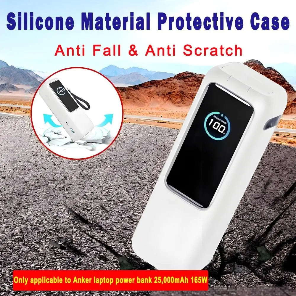 Coque en silicone antichoc, housse de protection souple et Portable, étui de transport anti-poussière pour Banque d'alimentation Anker Zolo (25000mAh 165W) voyage