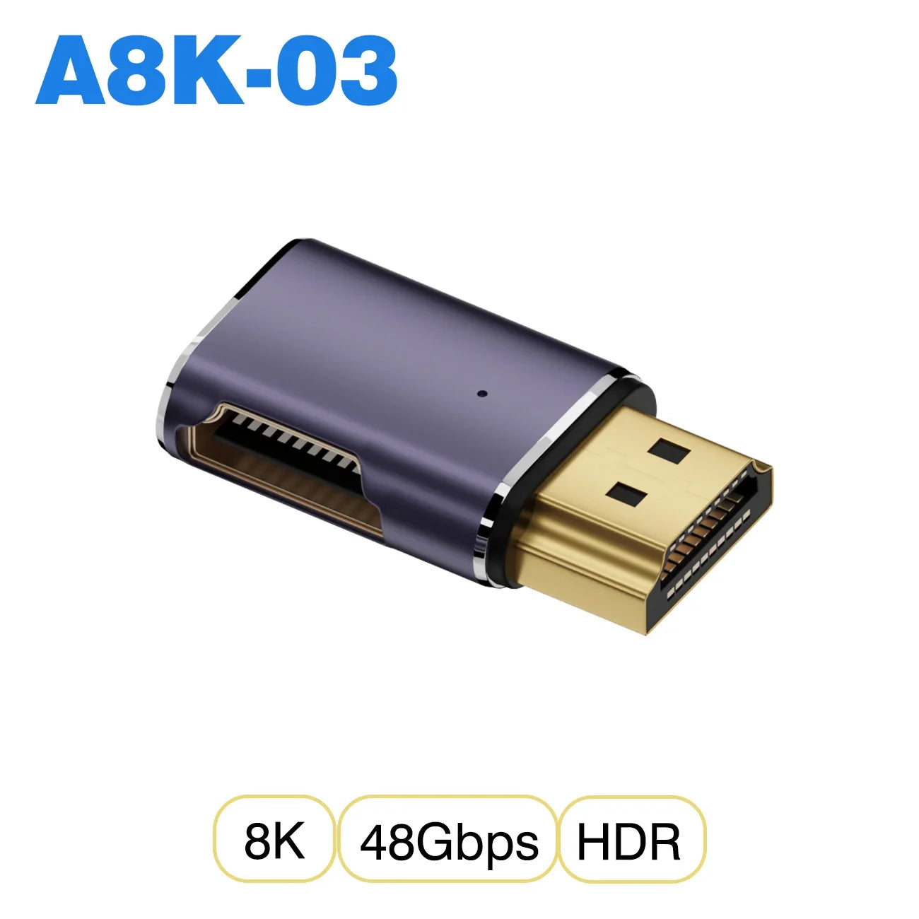 Convertisseur mini micro HDMI vers HDMI 2.1 — 48Gbps, 8K60Hz, 4K120Hz, projecteur, HDTV