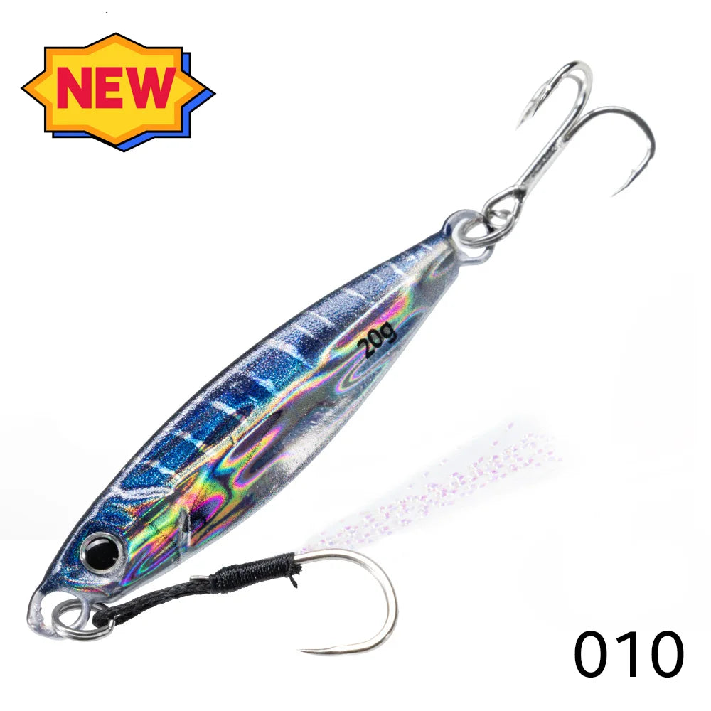 Hunthouse-Leurre métallique rigide coulant, appât Élidéal pour la pêche en eau salée, au brochet ou au bar, 7 à 80g