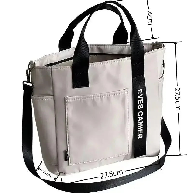 Sac Fourre-Tout en Nylon Étanche — Grande Capacité Messenger Mode École