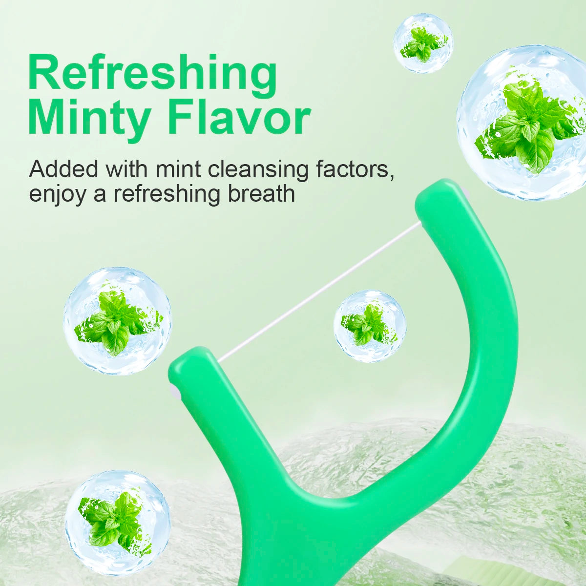 Mint Dental Floss Stick - Disposable Portable Home Dental Floss Stick - Oral Care - Deep Cleaning - Interdental Cleaning