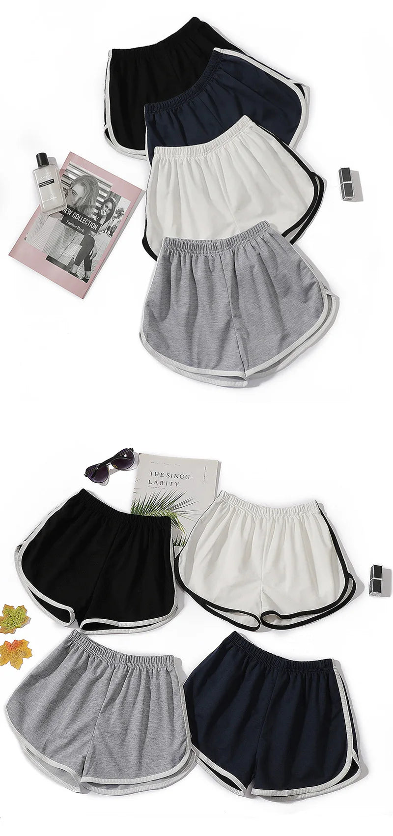Pantalón corto elástico para mujer, holgado, de secado rápido, fino de verano, para fitness, ocio y ropa exterior. Instagram