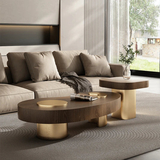 Tables basses modernes en noyer — style européen, salon, milieu du siècle, meubles maison