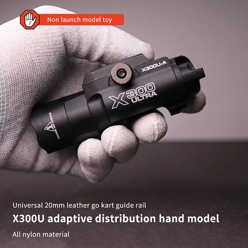 Lampe tactique à montage sur rail de 20 mm, chasse en plein air, jeu CS, lampe torche LED multifonctionnelle