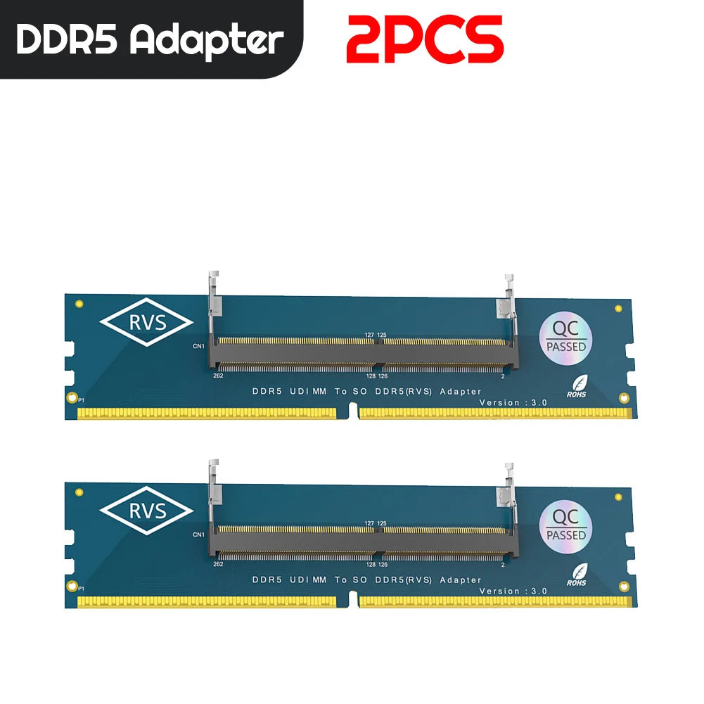 Ordinateur portable SO DDR5 RAM vers ordinateur de bureau DDR5 U-DIMM adaptateur convertisseur de carte mémoire ordinateur portable vers bureau SO-DIMM vers PC carte DIMM