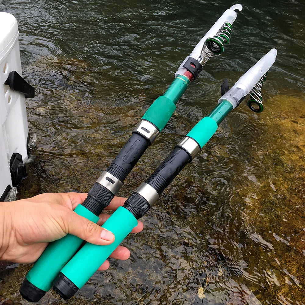 Mini Canne à Pêche Télescopique Portable 1.8m à 3.6m — Voyage & Pêche en Mer