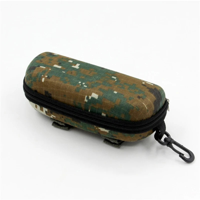 Étui à lunettes de Camouflage, boîte à fermeture éclair pour Sports de plein air, étui épais Anti-stress pour lunettes de soleil, boîte de rangement militaire Portable pour lunettes